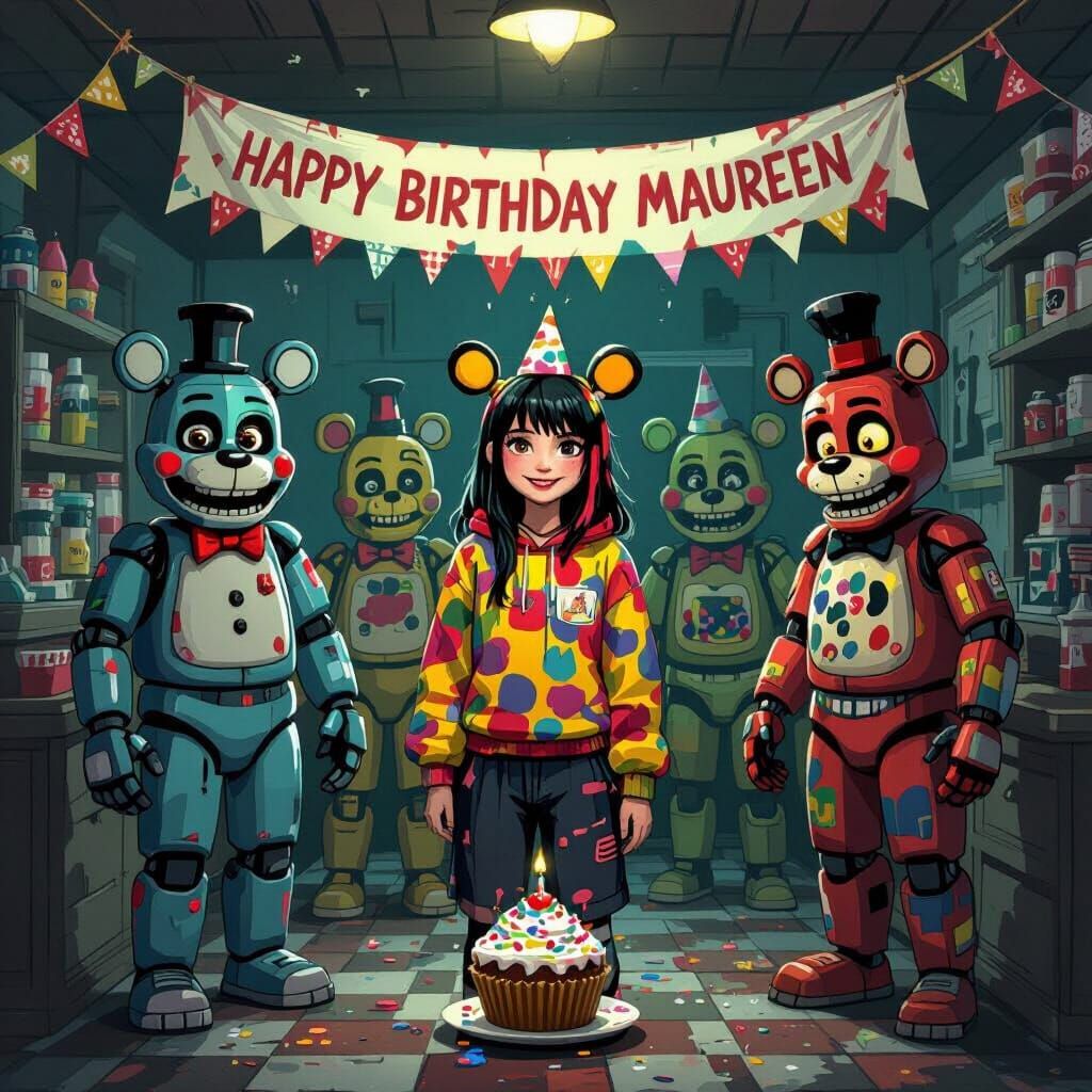 Girl Celebrates Birthday in Five Nights at Freddy's Style