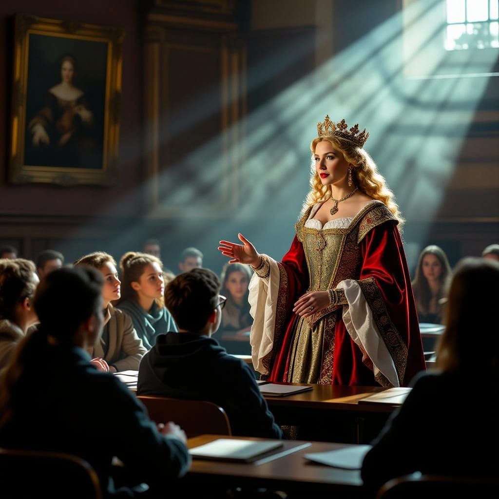 Eleanor of Aquitaine Addresses Students in Surreal Lecture H...