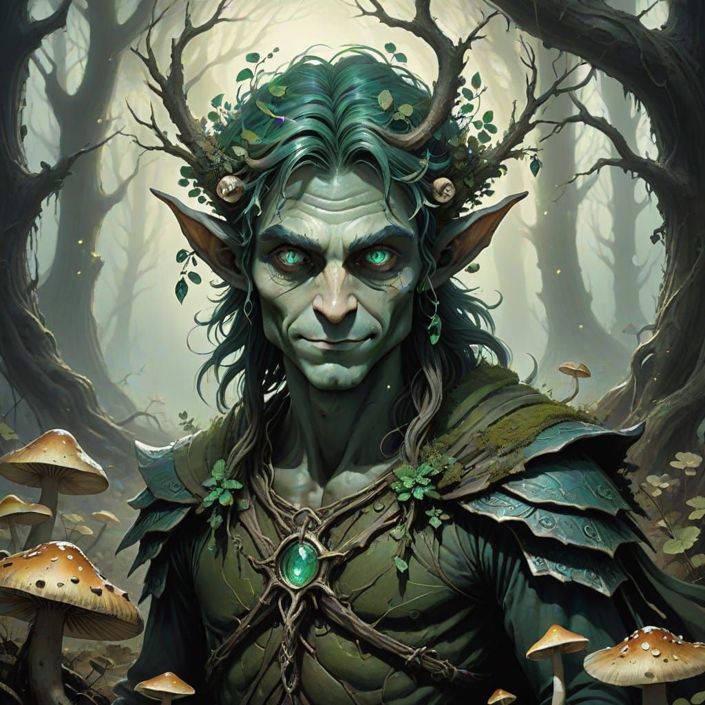 Enchanted Tree Elf Radiates Mystery