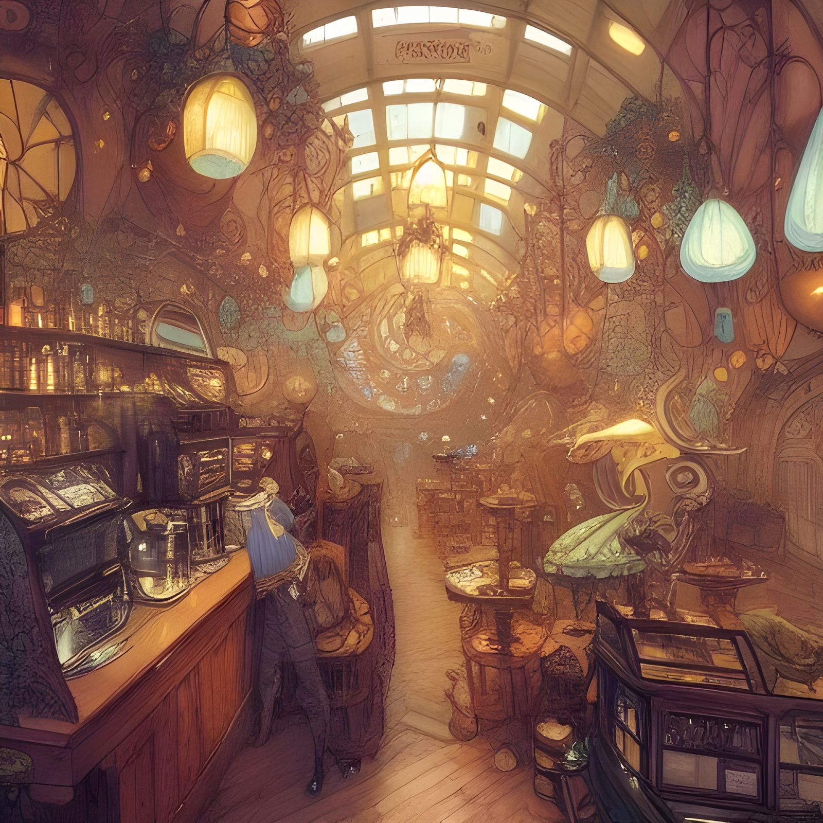 Night Cafe - indoor view