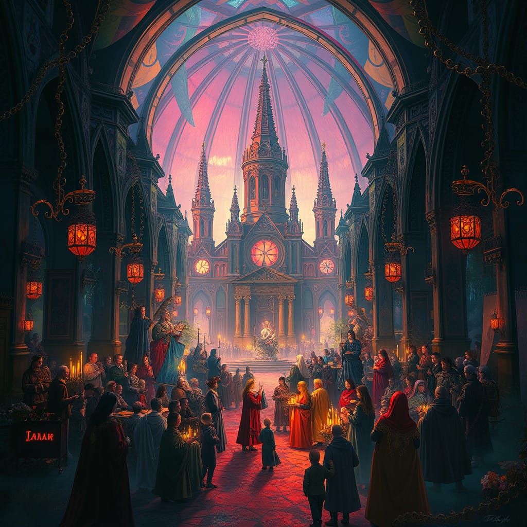 Historical images of church worship through the ages