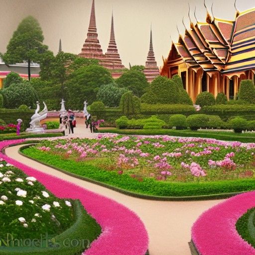 Thailand Grand Palace Rose Garden: Matte Painting