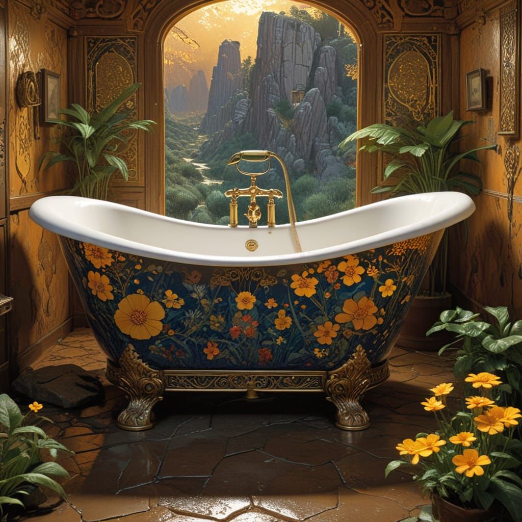 Vintage Porcelain Bathtub Transformed into Rugged Off-Road V...