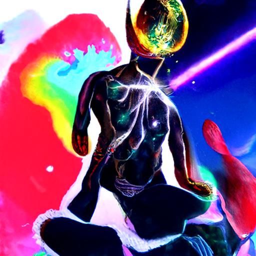 Holographic Astral Cosmic Illustration by Pablo Amaringo