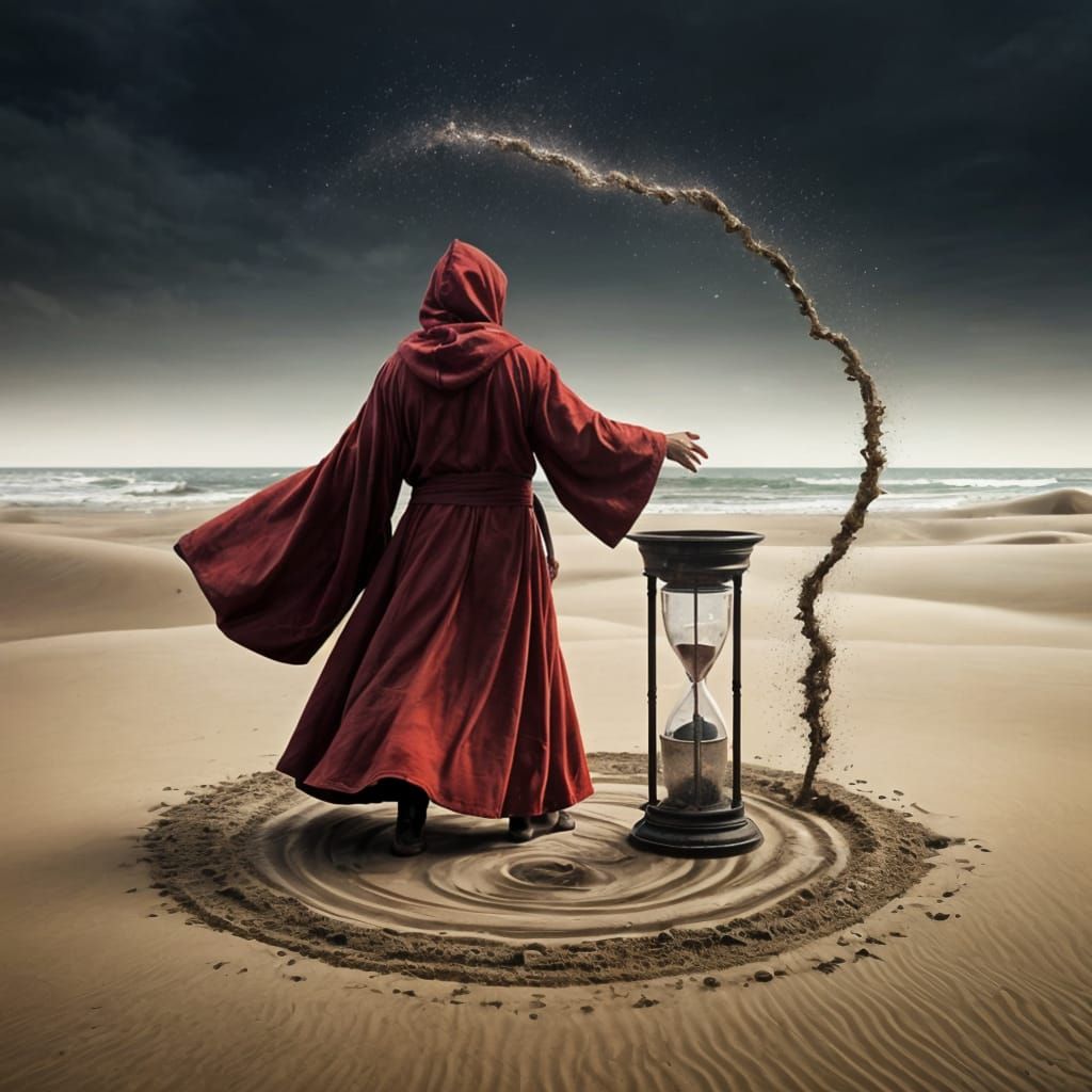 A Hooded Sand Master in Dark Void