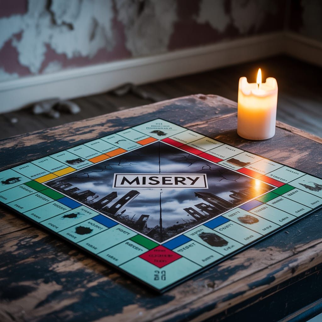 Misery Monopoly Board: A Somber Photograph
