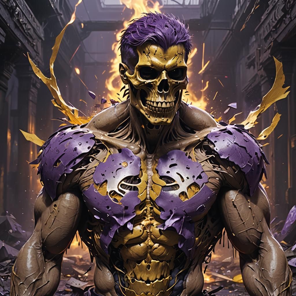 Radioactive Skull Dark Fantasy Concept Art