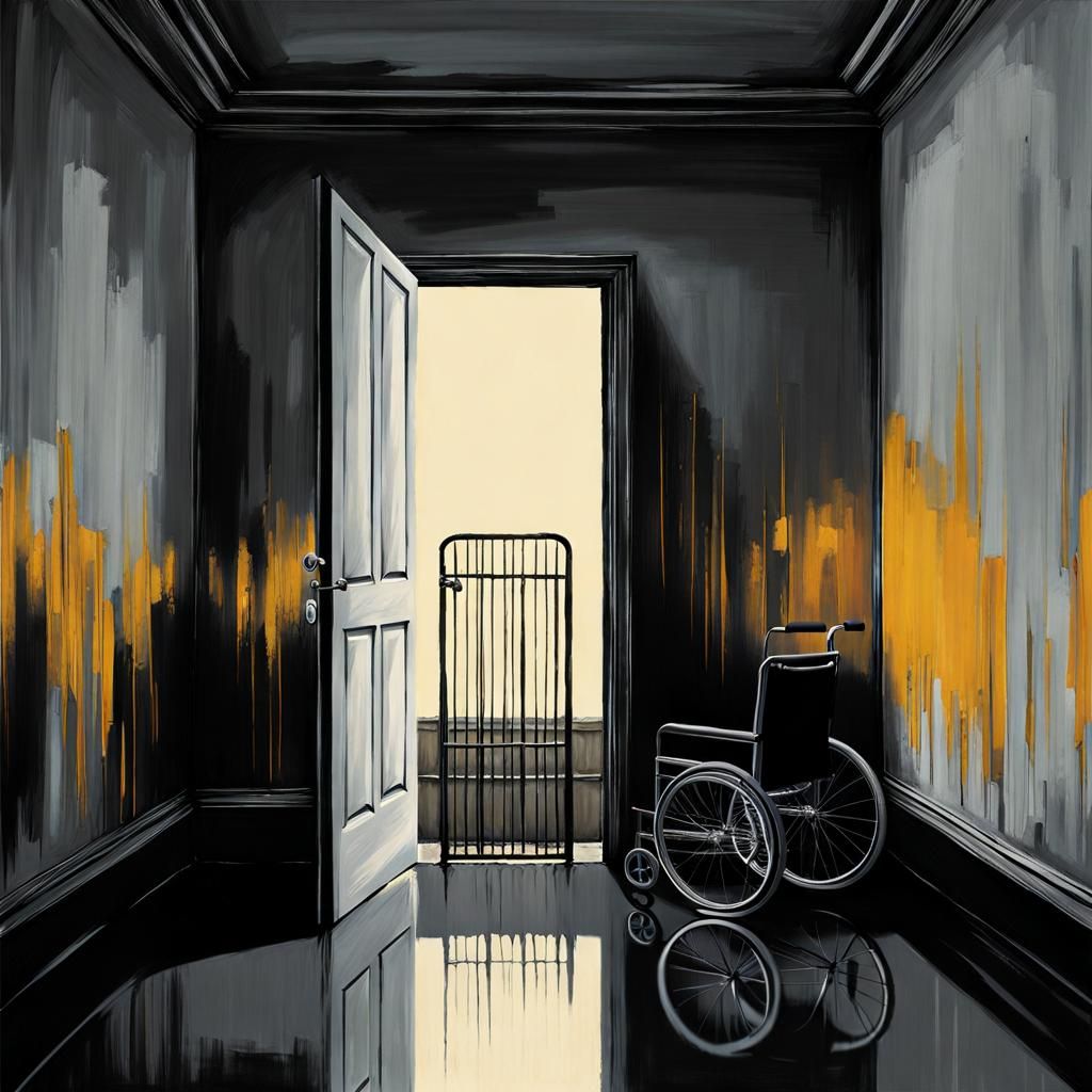 Nightmarish Prison in Expressionist Style