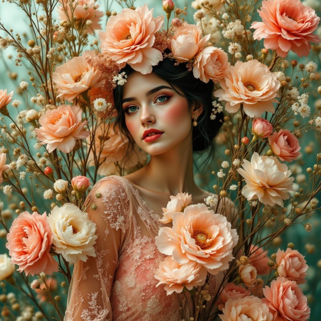 AI Generated Pin-Up Composition