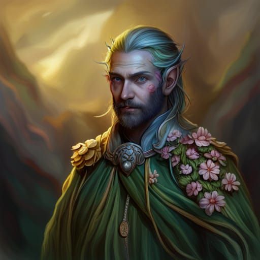 Hobgoblin Nature Cleric Portrait in Detailed Fantasy Art