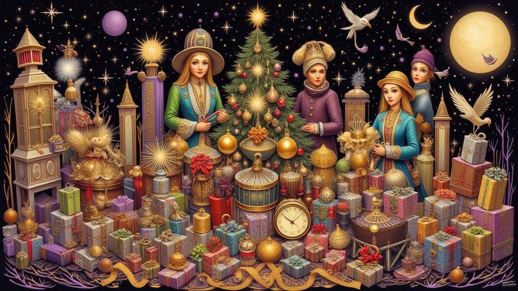 Twelve Days of Christmas Gifts in Da Vinci Style