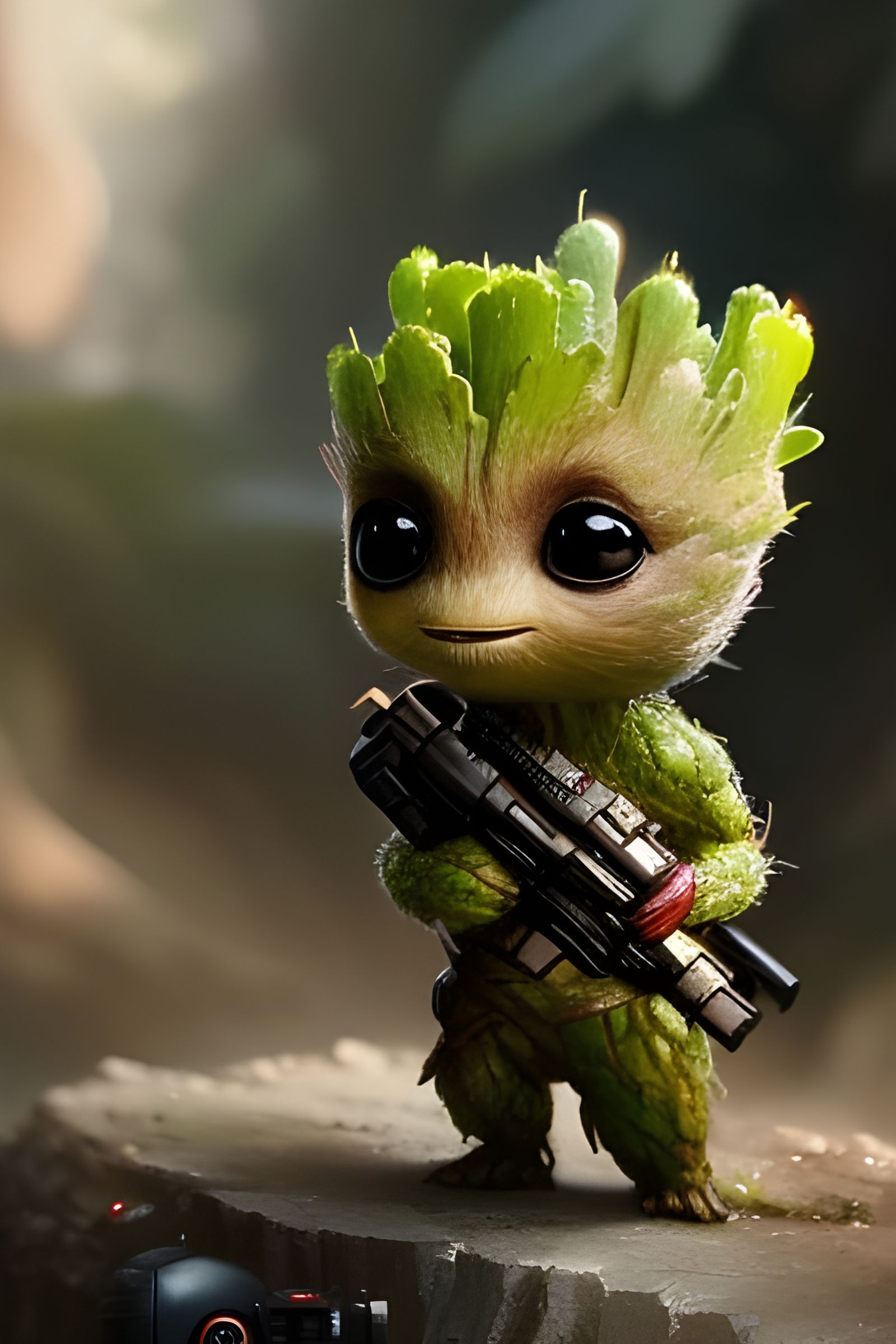 Chibi Fruit Creature Art in Digital Style