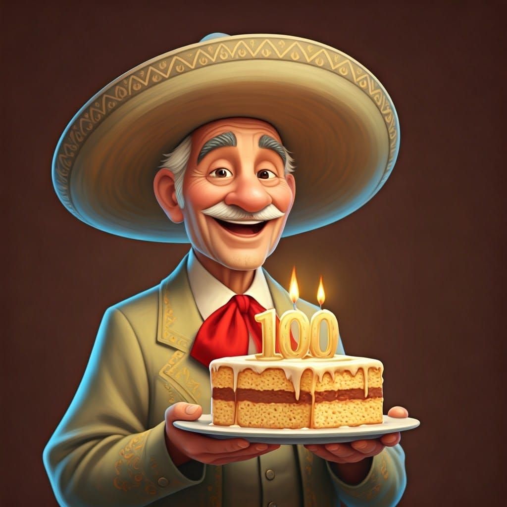Traditional Mexican Grandfather's 100th Birthday in Disney S...