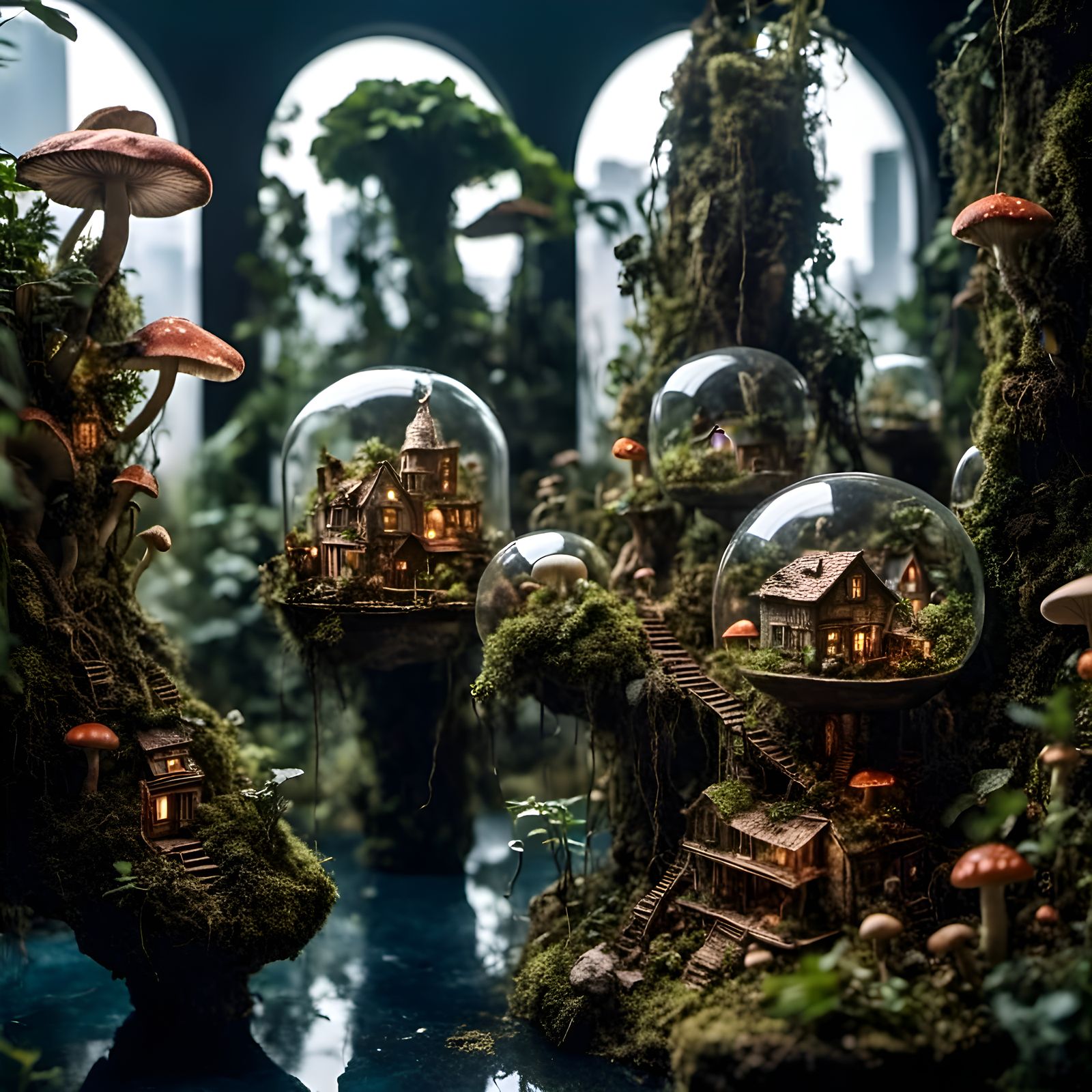 Dome Village Terrarium....of the Future...uture....uture...uter