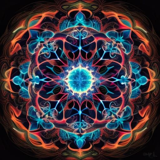 Abstract Fractal Art of Libations and Praise