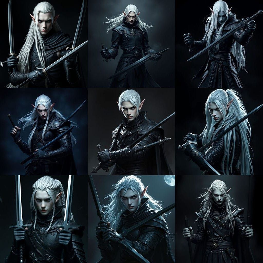 Dark Elf Assassin in Shadowy Splendor