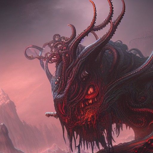 Eldritch Horror Monster in Detailed Matte Painting