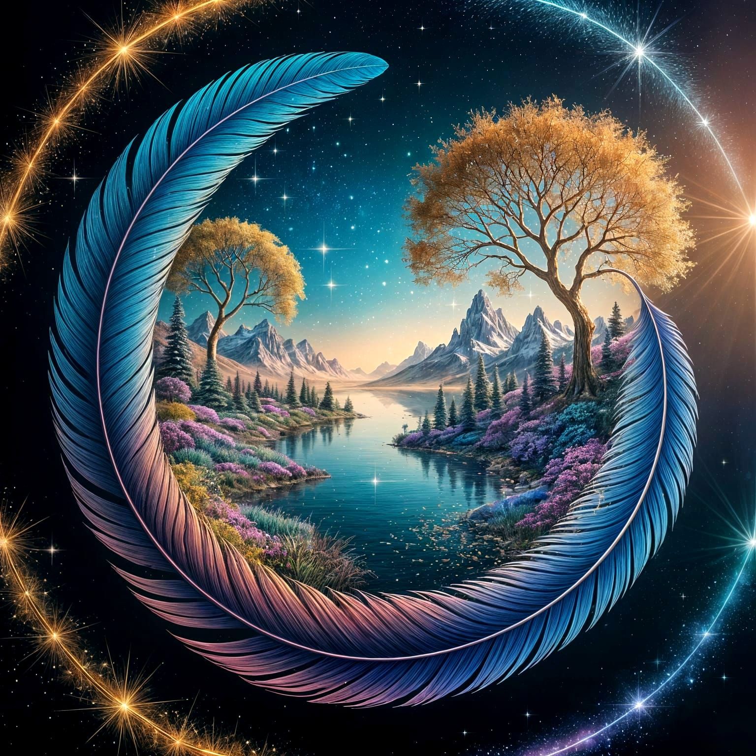 Whimsical Feathered Utopia