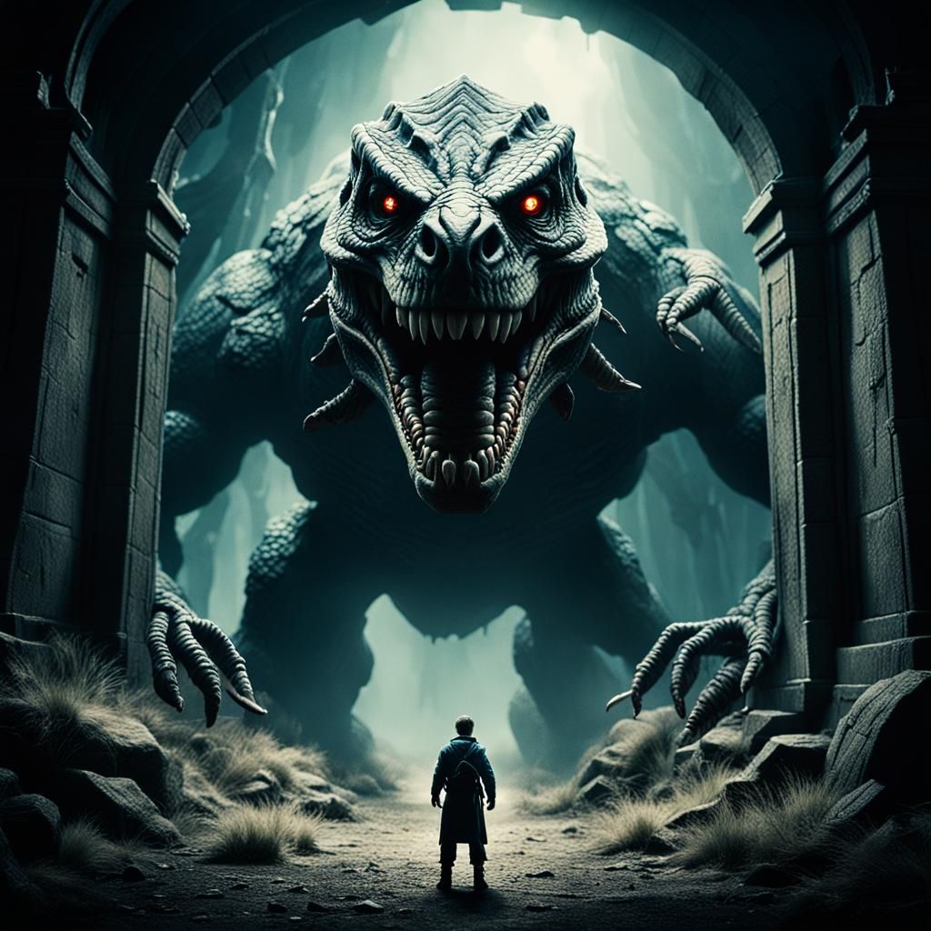 Dramatic Demonic Portal in Cinematic Style