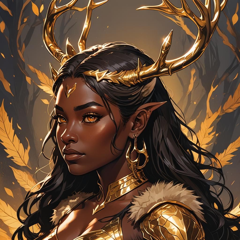 Comic Book Portrait of a Mythical Nymph