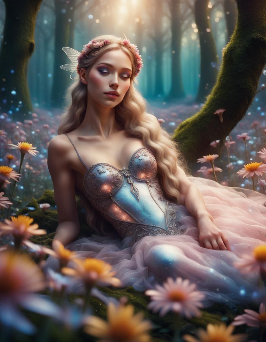Ethereal Fairy in a Magic Forest, Photorealistic