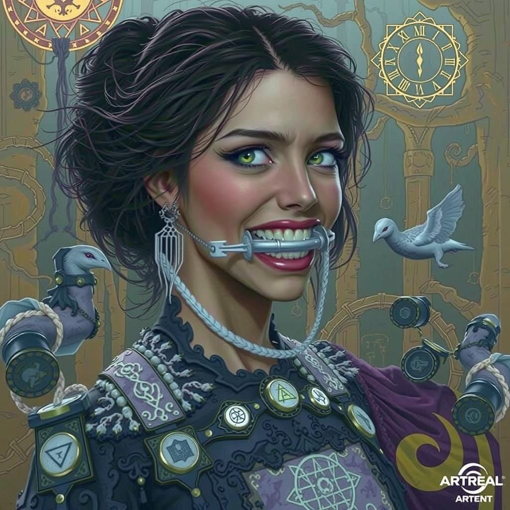 Victorian Woman Struggles to Speak with Metal Bit Gag in Mys...