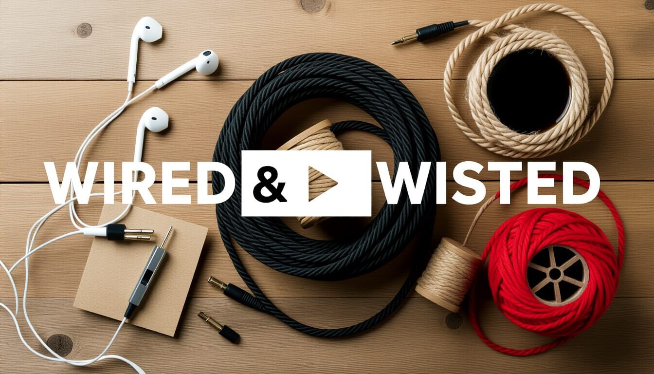 Abstract Twisted Wire Design in Metallic Style