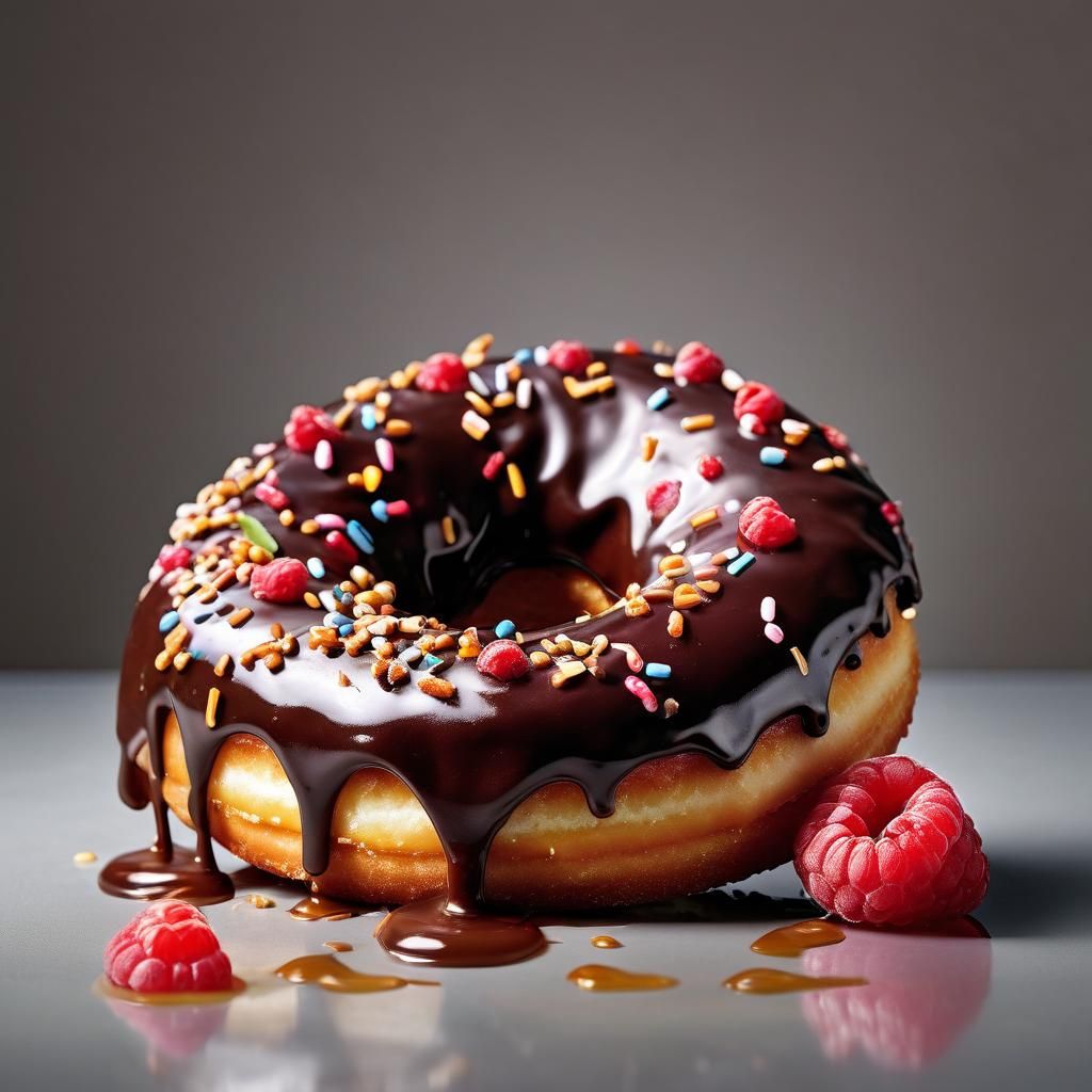 Delicious Chocolate Raspberry Donut in Hyper-Realistic Food ...