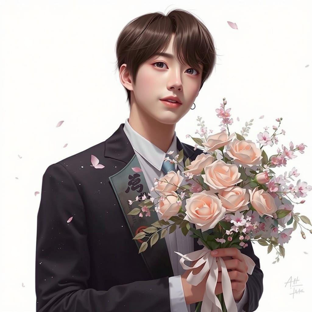 Ethereal BTS Jin Adorns Cherry Blossoms in Ultra-Realistic 3...