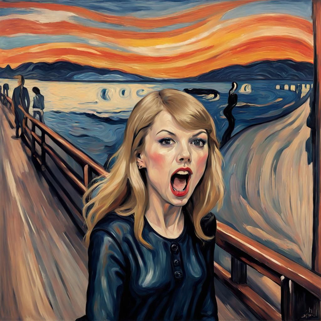 Taylor Swift Reimagined as The Scream