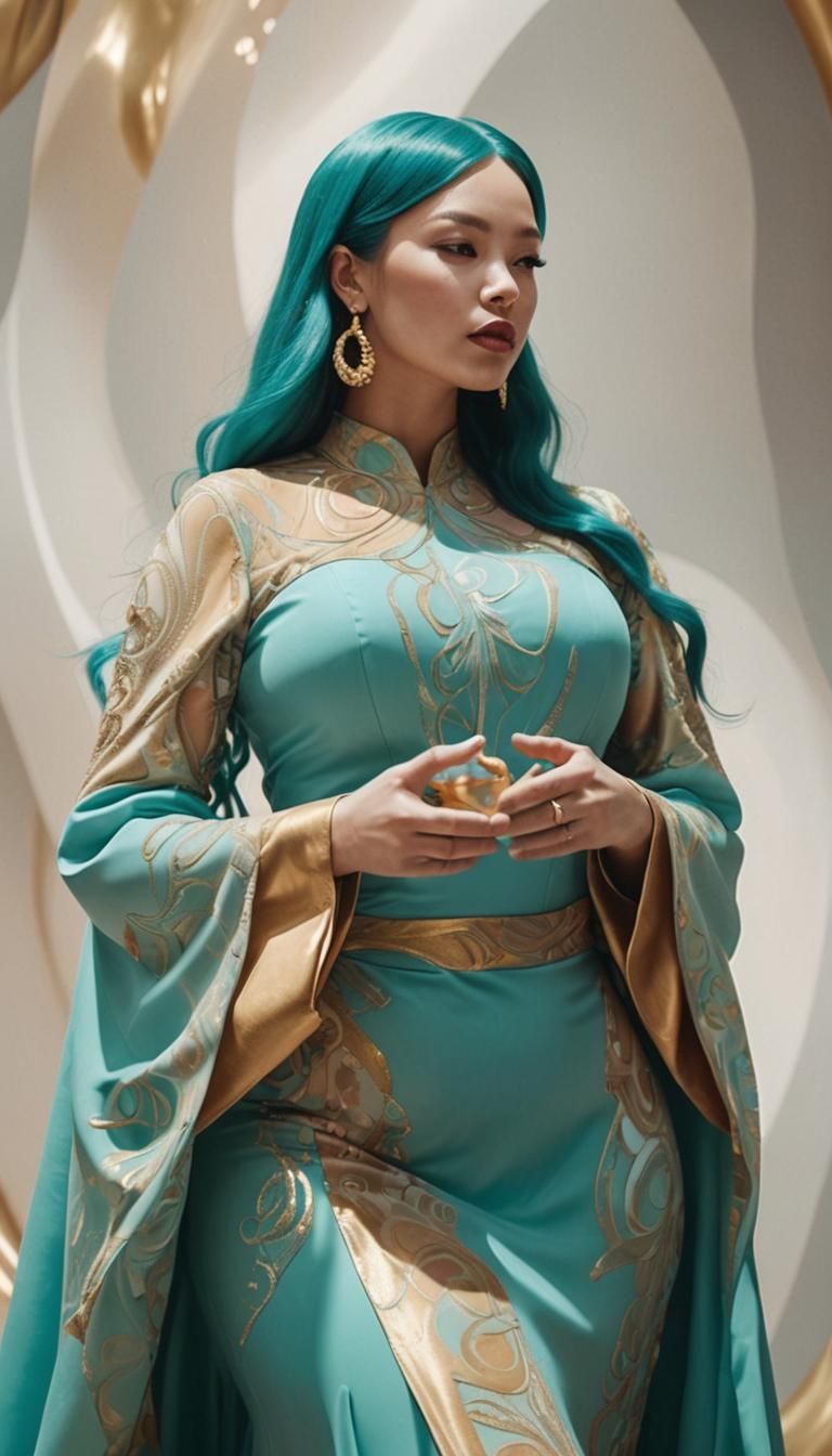 Organic Surrealism: Curvy Dancers in Pastel Colors