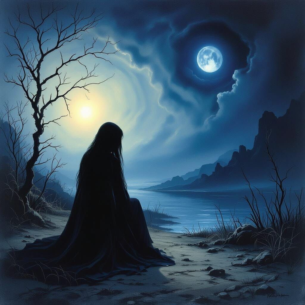 Surreal Painting of Yearning and Ephemeral Connection