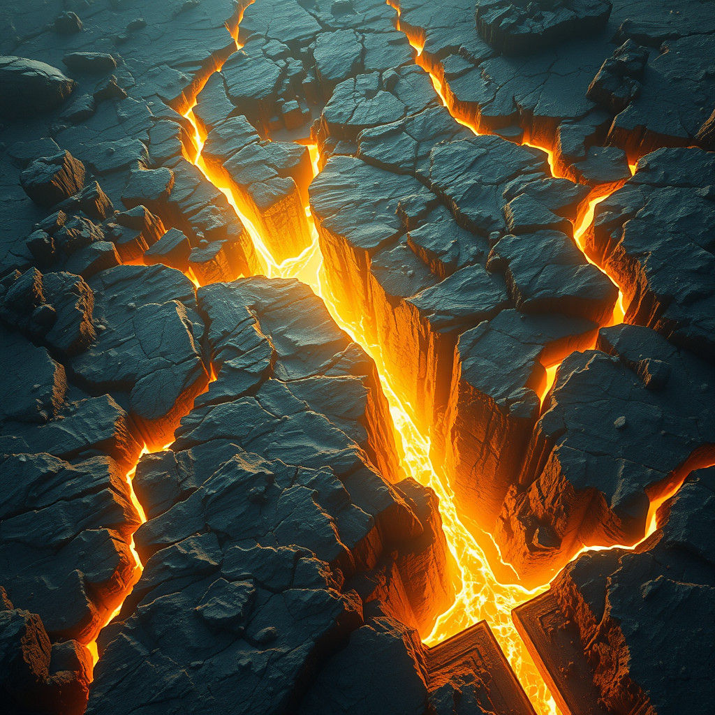 Ethereal Light Bursts from Cracks in Earth
