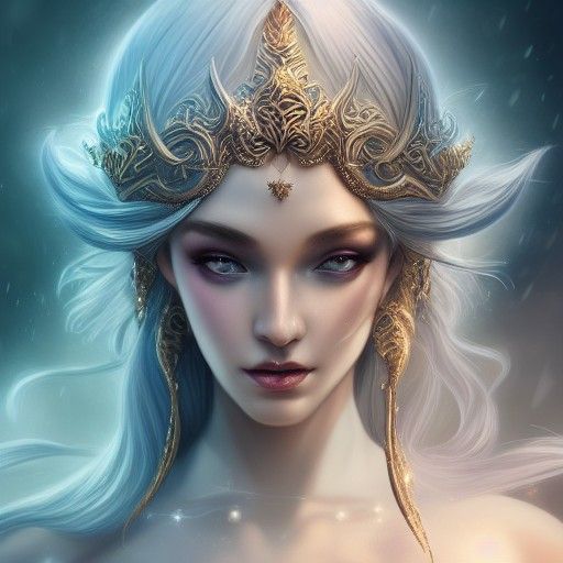 Ethereal Storm Goddess in Hyperdetailed Digital Painting