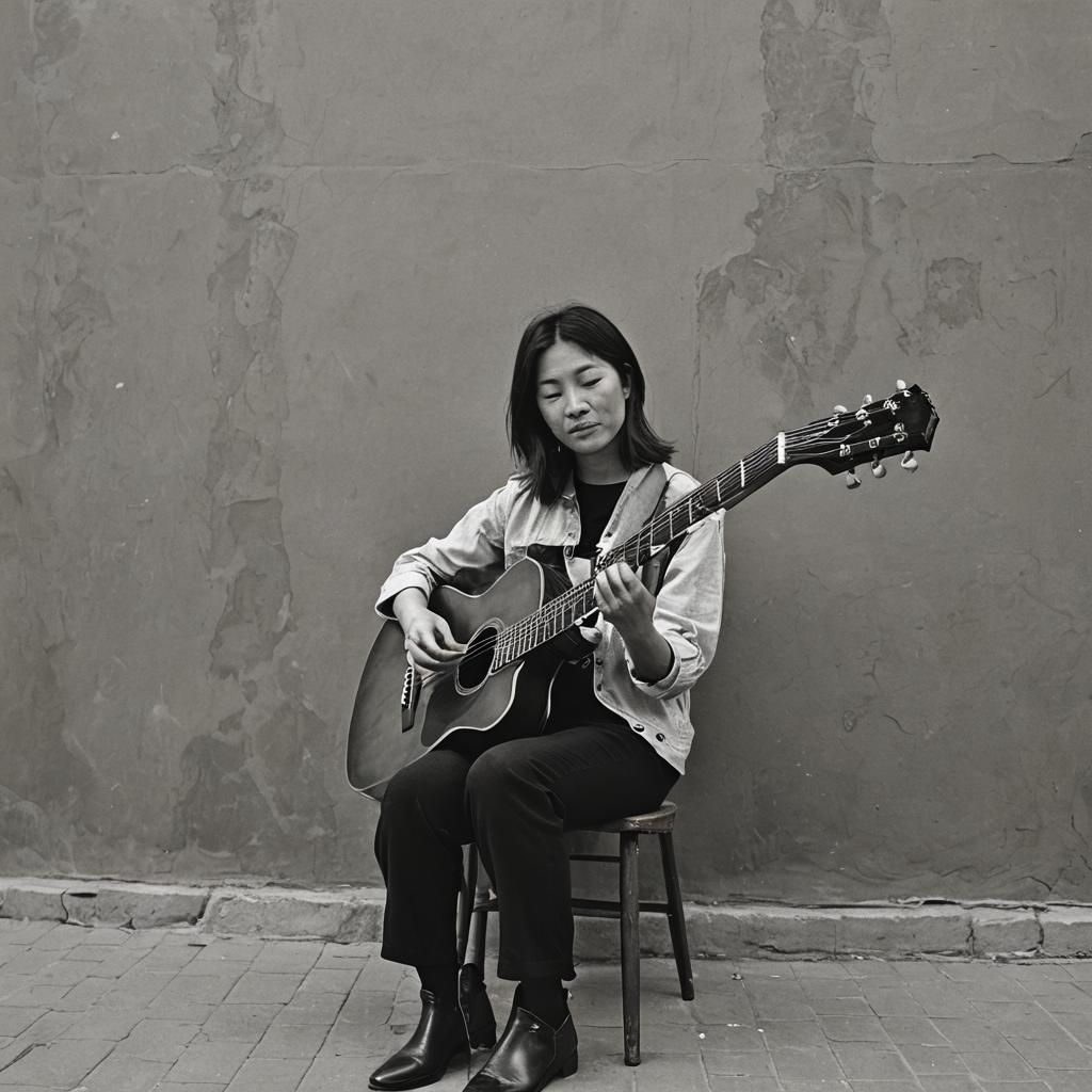 Woman Playing Guitar