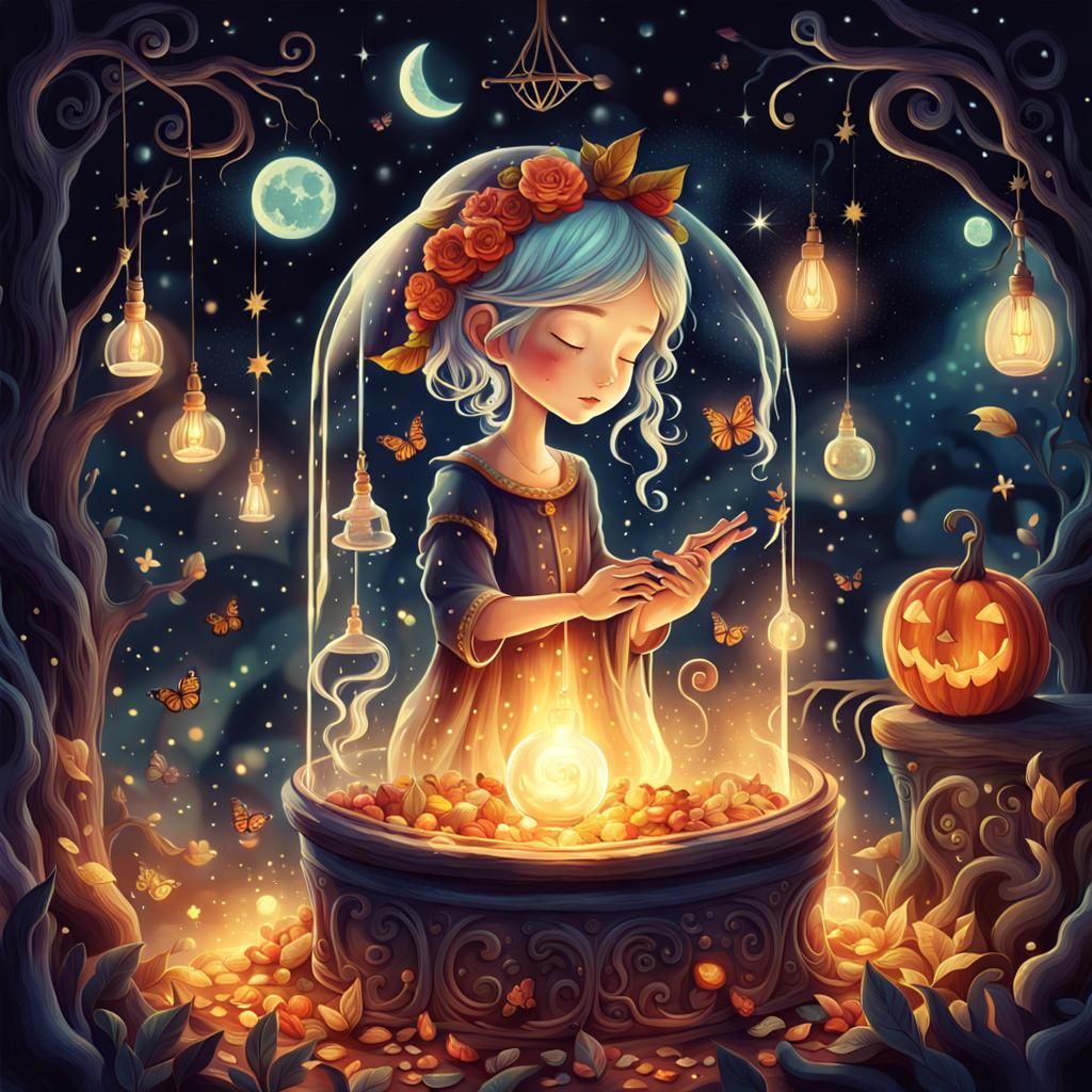 Cute Witchy Dream in a Playful Style