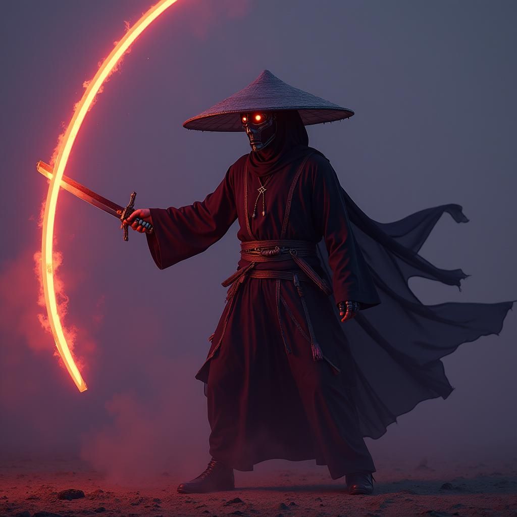 Cyborg Sorcerer in Fight Stance, Defying Expectations