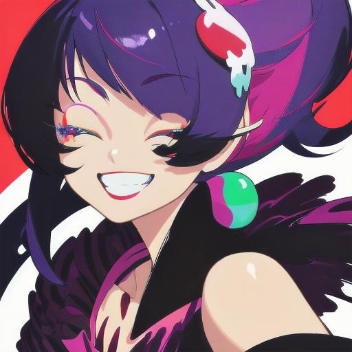 Anime Girl in Pop Art Collage Style