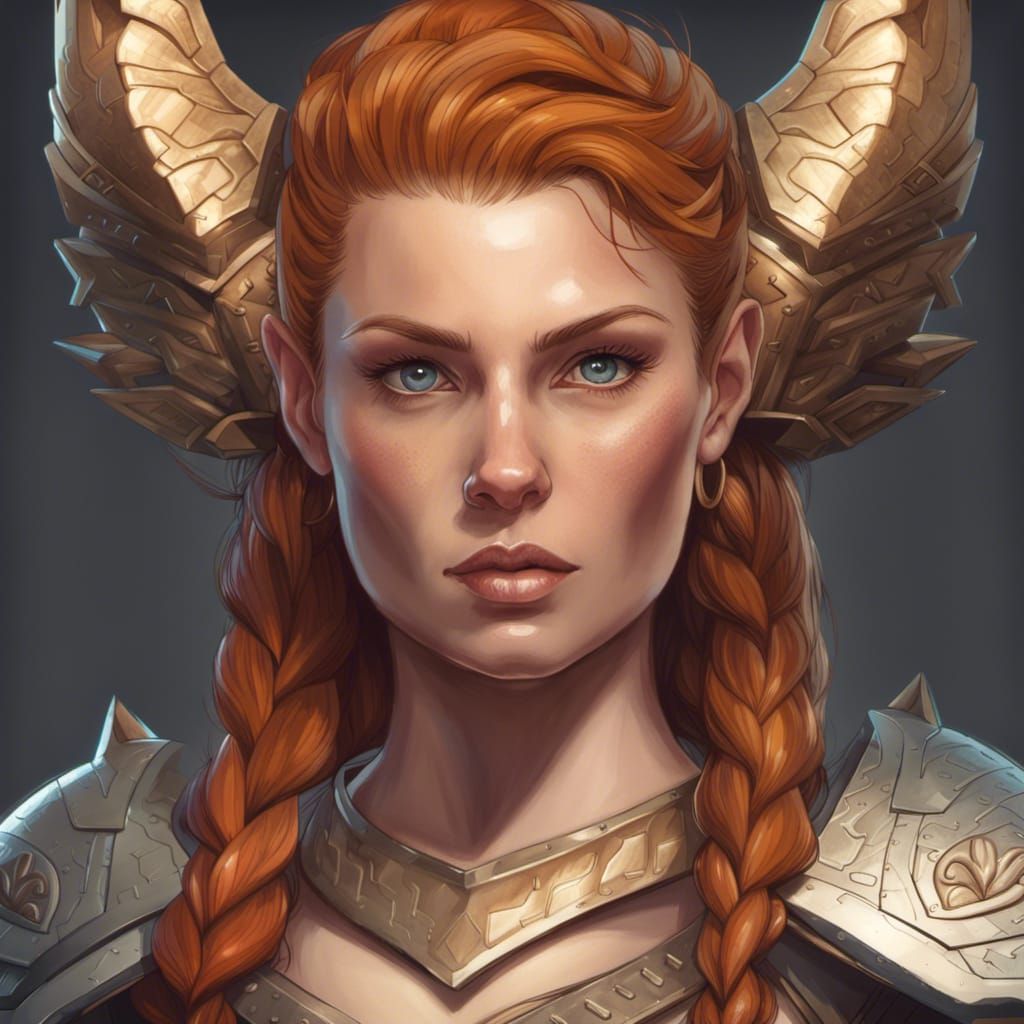 Brynhild: Valkyrie Portrait in Hyperdetailed Style
