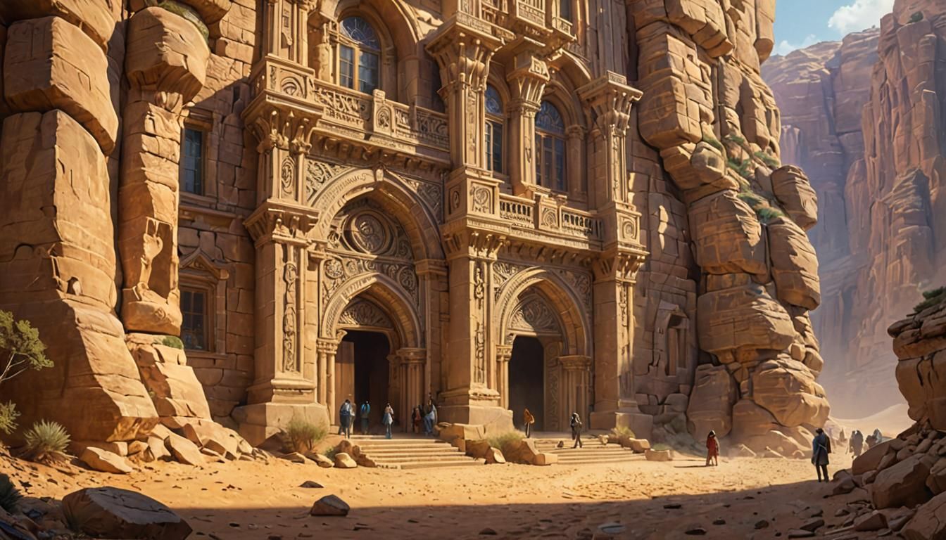 Luxurious Merchants Enter the Ancient Treasury