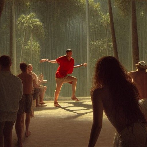 Forrest Gump Spring Break, Oil Painting