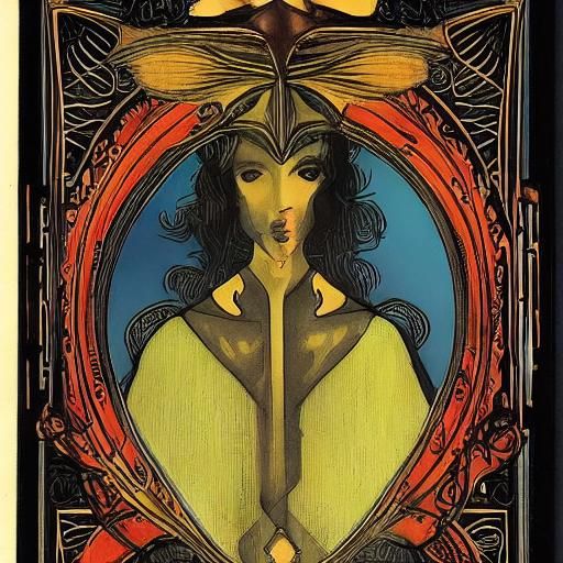 Aquarian Tarot Deck in Art Nouveau Style