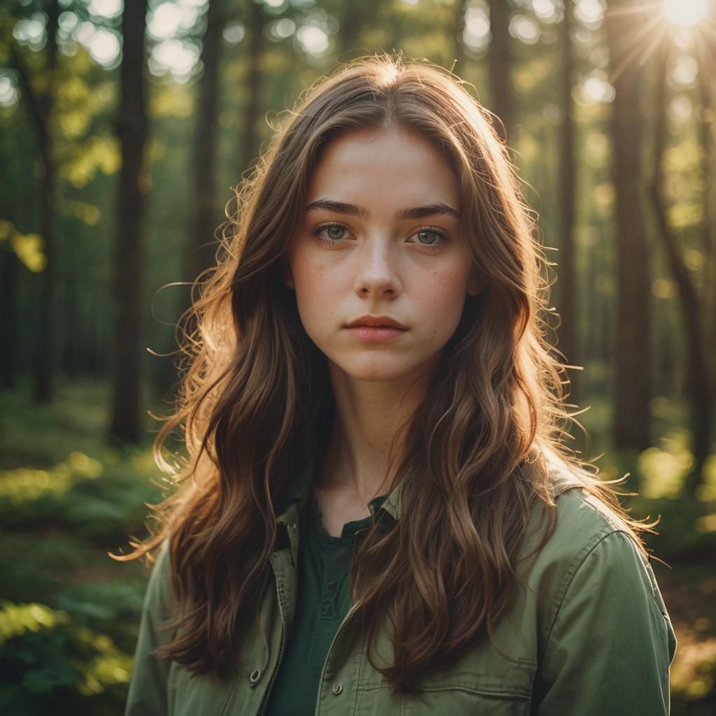 Poignant Portrait of a Pale Teenage Girl