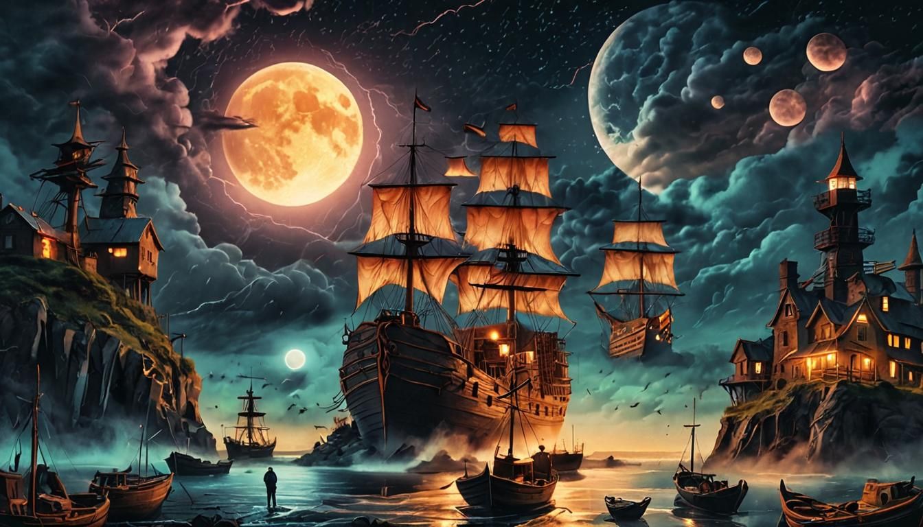 Desolate Figure in Stormy Landscape: Cinematic Film Still