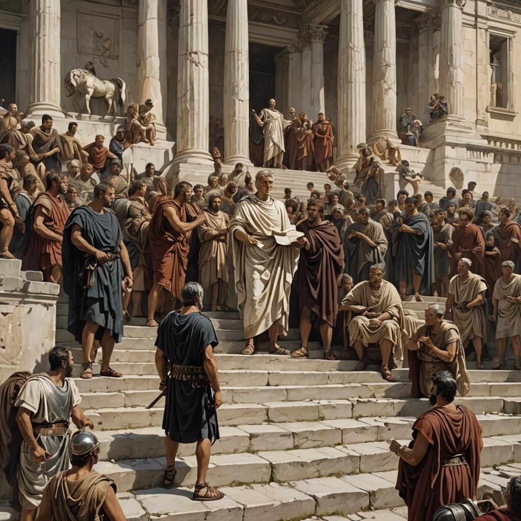 Tacitus Delivers Oration to Roman Senate