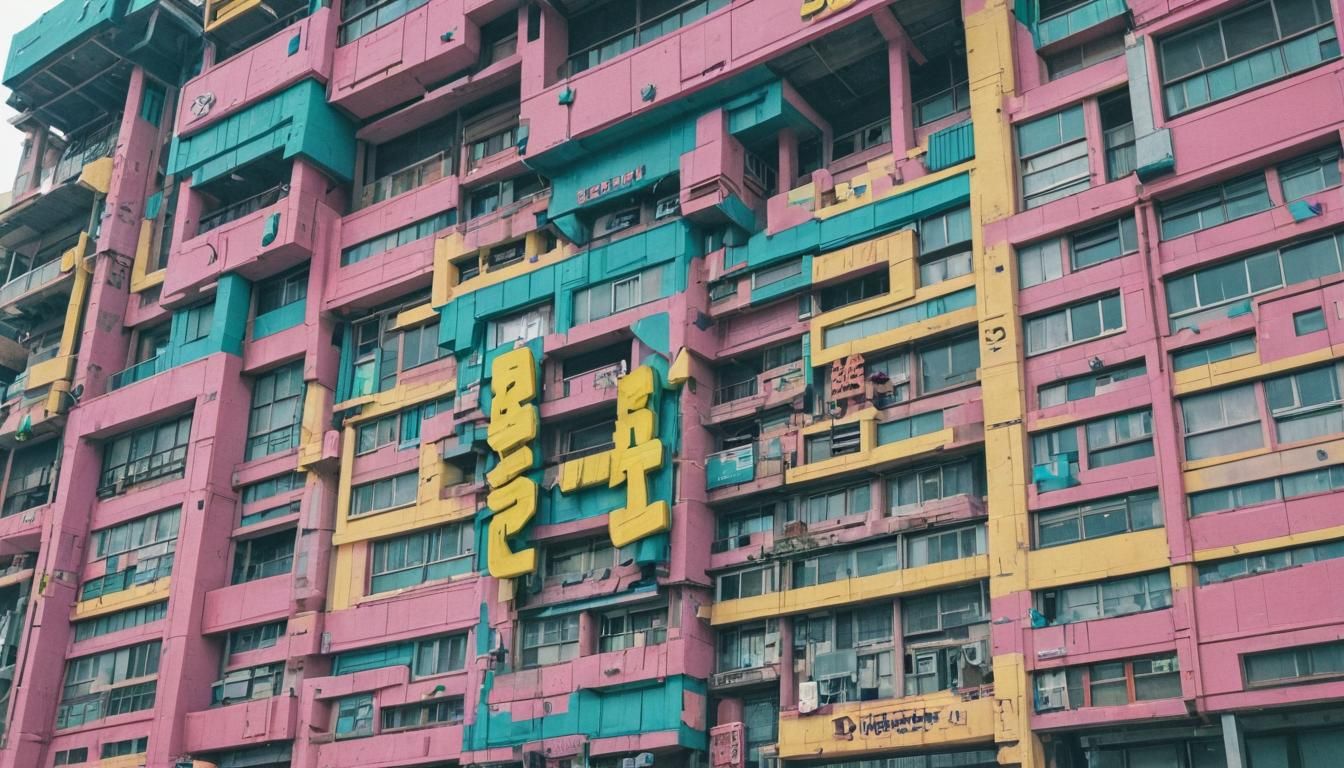 Wipeout 2097 Building with Japanese Logos