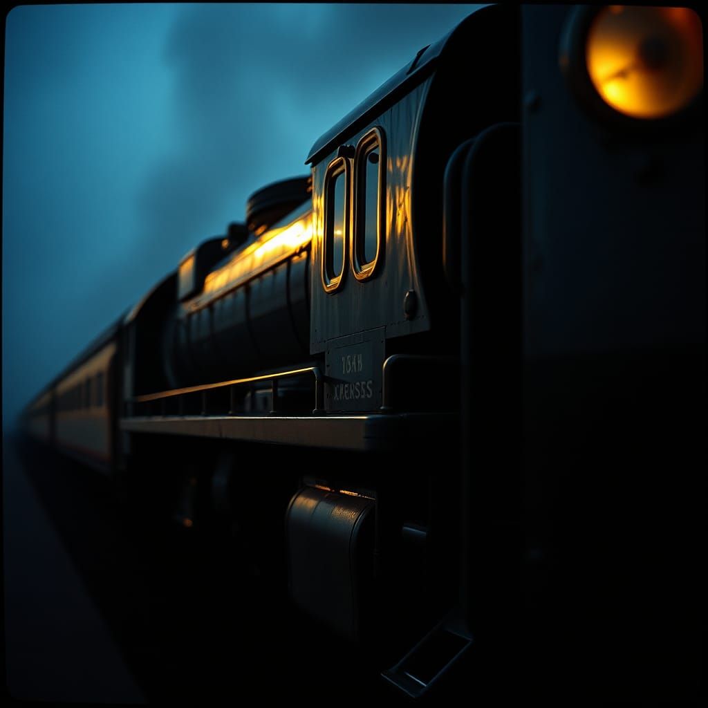 Cinematic Train Film Still with Nostalgic Color Grade