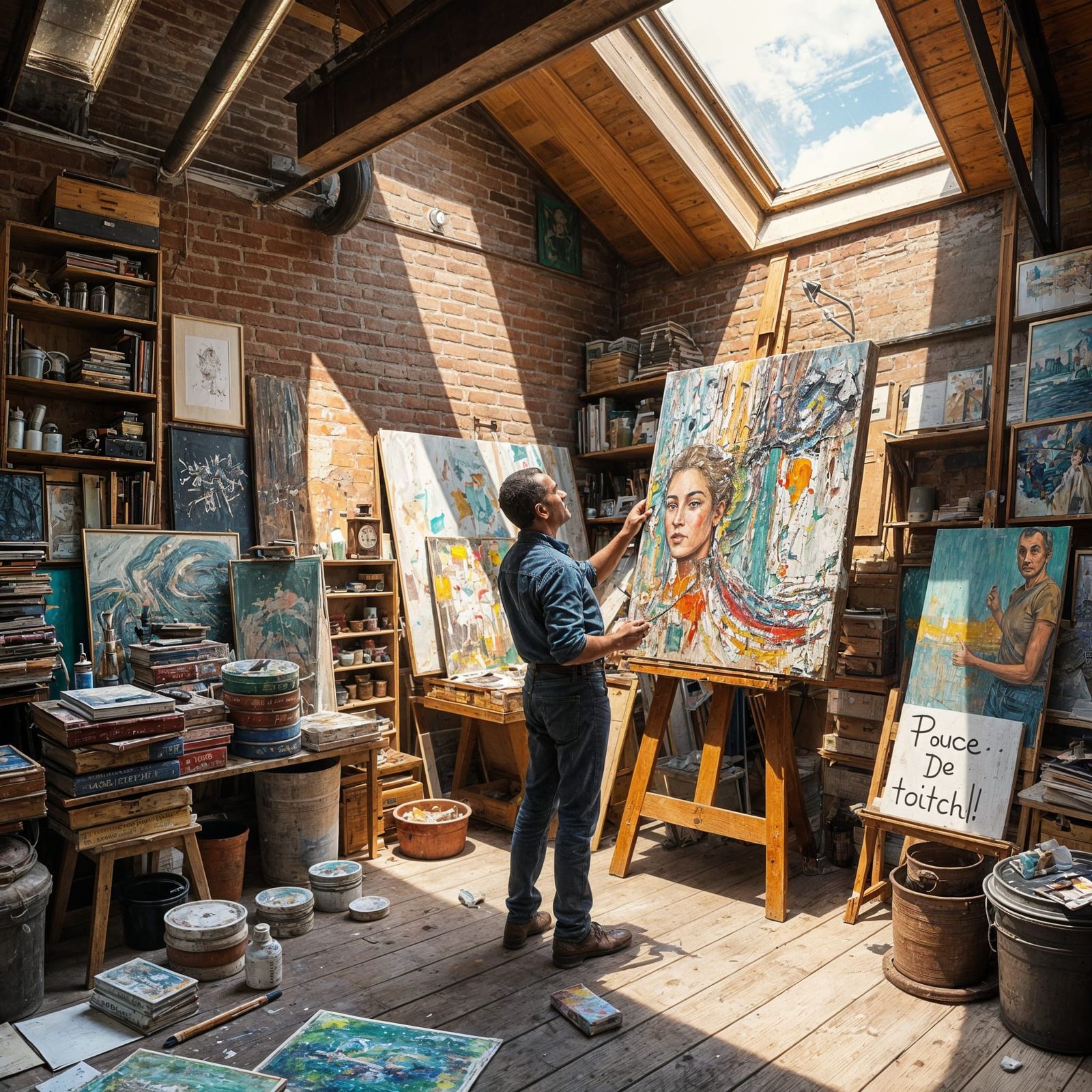 Creative Oil Painter's Loft Studio in New York