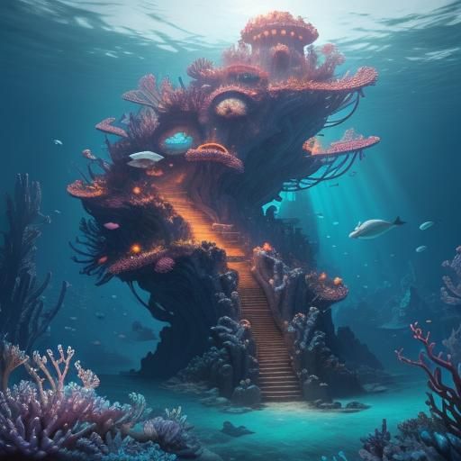 Underwater Mermaid Kingdom Concept Art
