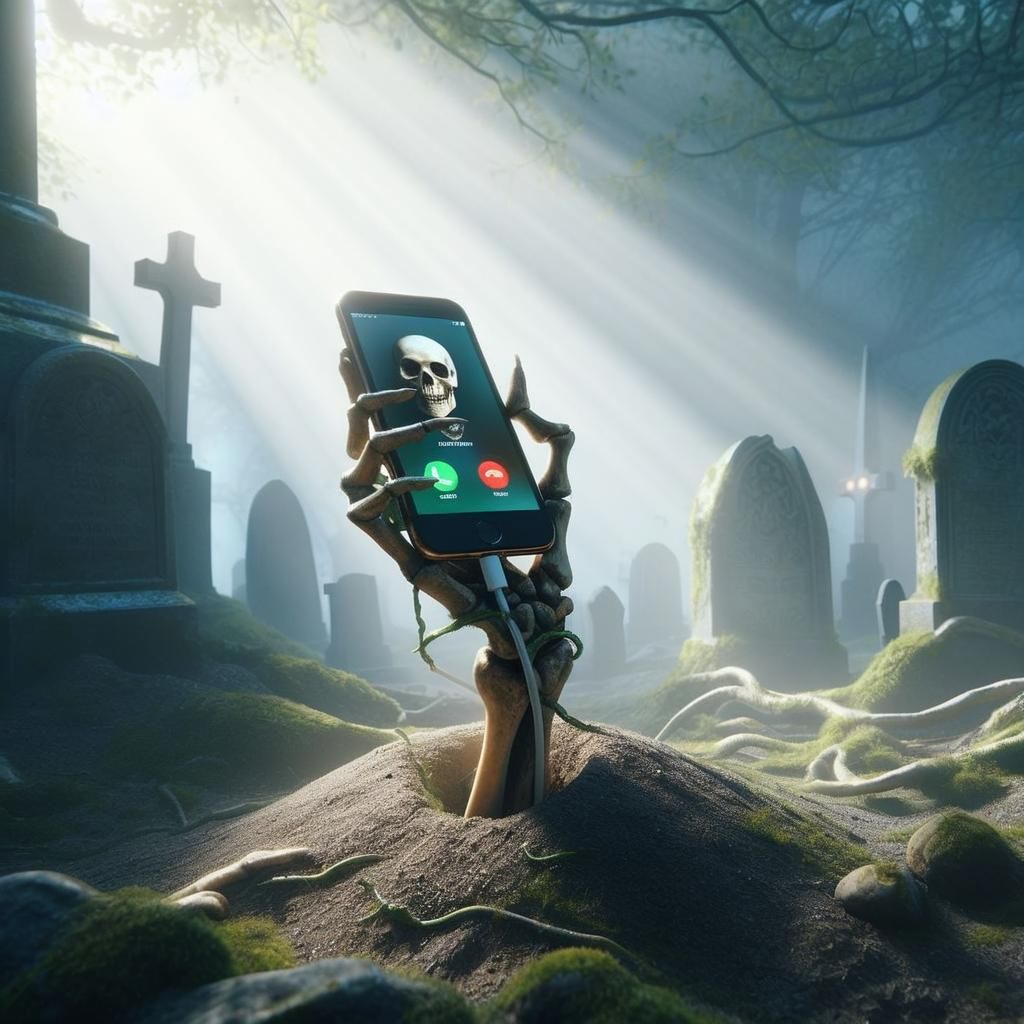 Enchanting Witch in Cemetery, Ink Illustration Style